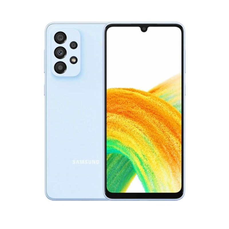 REFURBISHED SAMSUNG A33 5G 6GB RAM 128GB ROM DISPLAY 6.4 INCHES REAR CAMERA 48MP + 8MP + 5MP + 2MP BATTERY CAPACITY 5000Mah ANDROID 14