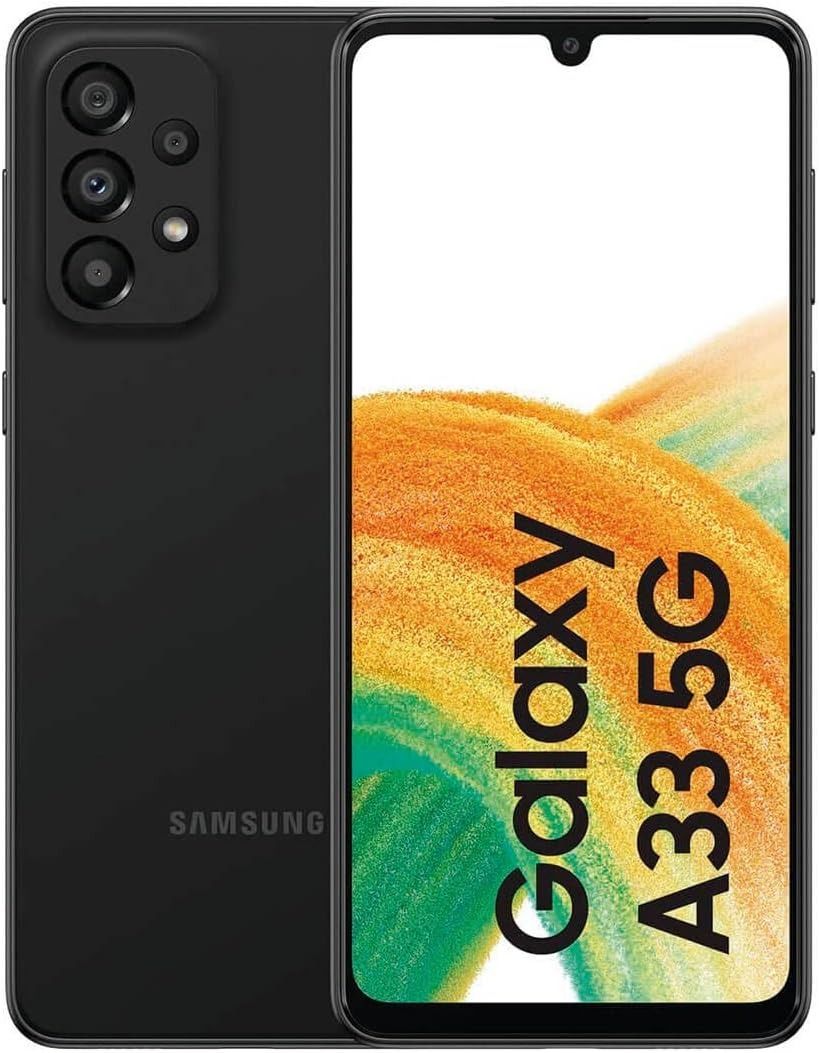 REFURBISHED SAMSUNG A33 5G 6GB RAM 128GB ROM DISPLAY 6.4 INCHES REAR CAMERA 48MP + 8MP + 5MP + 2MP BATTERY CAPACITY 5000Mah ANDROID 14