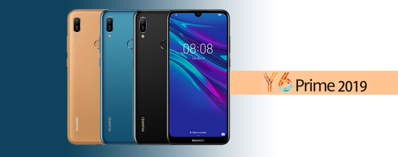 REFURBISHED HUAWEI Y6 PRIME 64GB ROM 3GB RAM DISPLAY 6.0 INCHES REAR CAMERA 13MP FRONT CAMERA 8MP ANDROID 9 BLACK/BLUE
