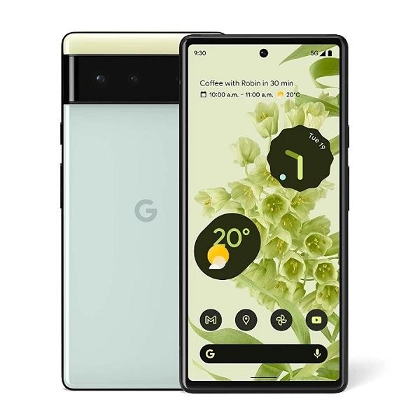 REFURBISHED GOOGLE PIXEL 6 128GB ROM 8GB RAM DISPLAY 6.4 INCHES REAR CAMERA 50MP + 12MP BATTERY CAPACITY 4614mAh ANDROID 15 GRAY