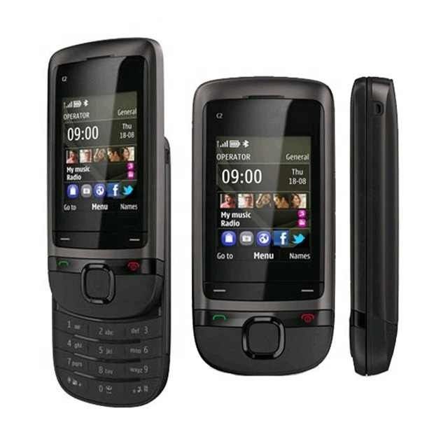 NOKIA C2-05 DISPLAY 2 INCHES SLIDE FEATURE PHONE 64MP STORAGE SUPPORTS MEMORY  CARD BATTERY 86OMah BLACK/BLUE
