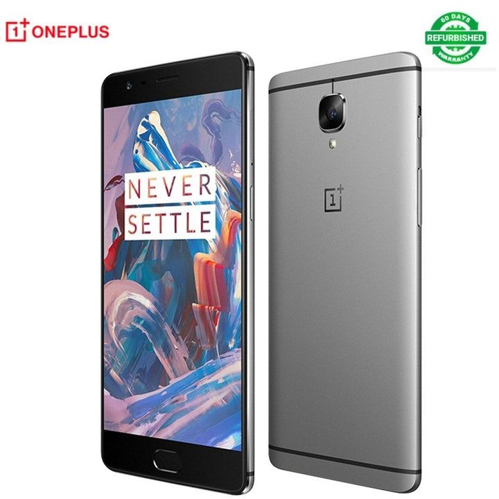 REFURBISHED ONEPLUS 3T 128GB ROM 6GB RAM DISPLAY 5.5 INCHES REAR CAMERA 16MP FRONT CAMERA 16MP ANDROID 9 SILVER