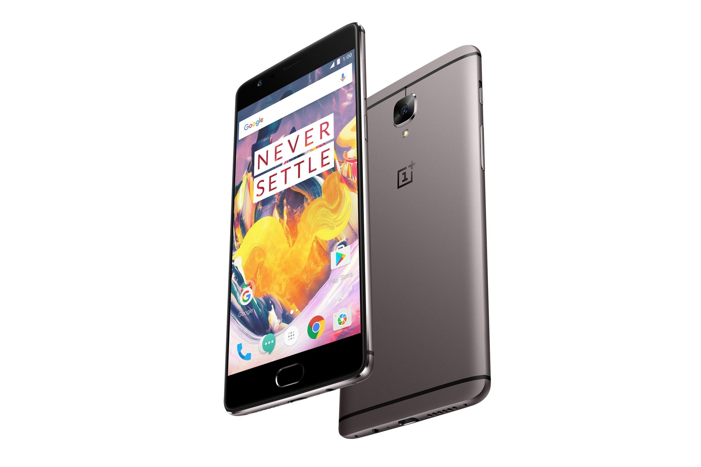 REFURBISHED ONEPLUS 3T 128GB ROM 6GB RAM DISPLAY 5.5 INCHES REAR CAMERA 16MP FRONT CAMERA 16MP ANDROID 9 SILVER