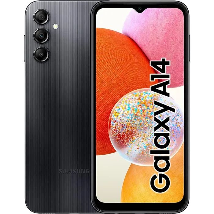 SAMSUNG  GALAXY A14 4G 128GB ROM 6GB RAM DISPLAY 6,60 INCHES REAR CAMERA 50MP + 5MP FRONT CAMERA 13MP BATTERY CAPACITY 500Mah ANDROID 14