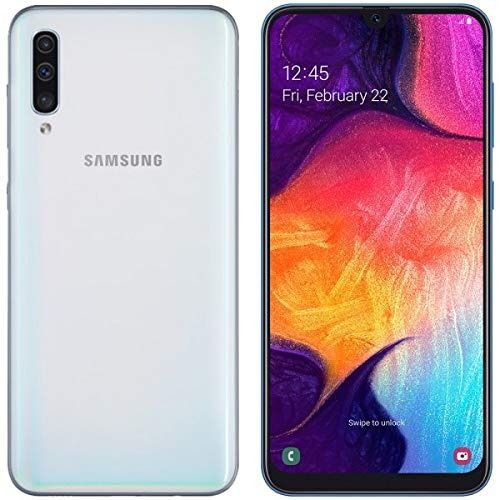 SAMSUNG A50 128GB ROM 6GB RAM DISPLAY 6.4 INCHES REAR CAMERA 25MP + 5MP + 8MP FRONT CAMERA 25MP ANDROID PIE BATTERY CAPACITY 4000Mah