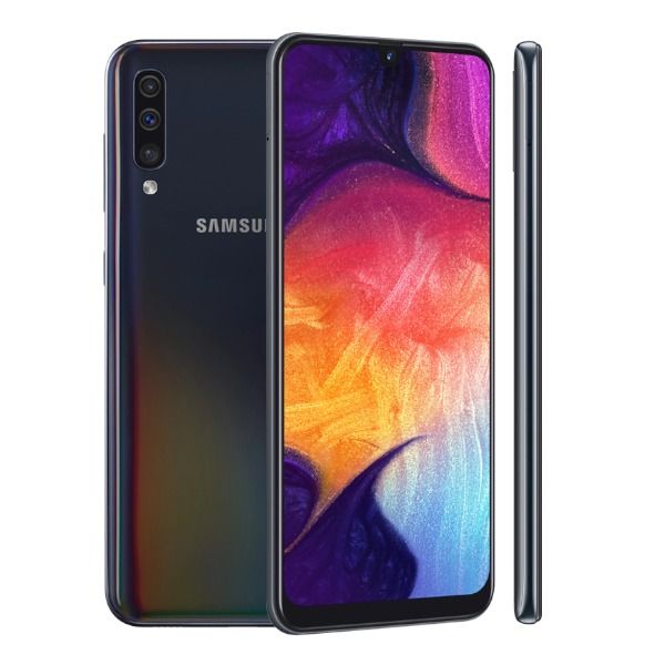 SAMSUNG A50 128GB ROM 6GB RAM DISPLAY 6.4 INCHES REAR CAMERA 25MP + 5MP + 8MP FRONT CAMERA 25MP ANDROID PIE BATTERY CAPACITY 4000Mah