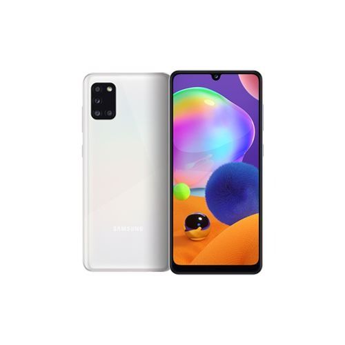 SAMSUNG GALAXY A31 128GB ROM 4GB RAM DISPLAY 6.40 INCHES REAR CAMERA 48MP + 8MP + 5MP + 5MP FRONT CAMERA 20MP ANDROID 12 BATTERY CAPACITY 5000Mah WHITE