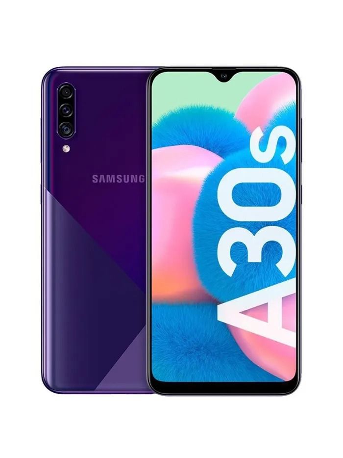 SAMSUNG GALAXY A30S 128GB ROM 4GB RAM DISPLAY 6.40 INCHES REAR CAMERA 25MP + 5MP + 8MP FRONT CAMERA 16MP  ANDROID 10 BATTERY CAPACITY 4000Mah BLUE
