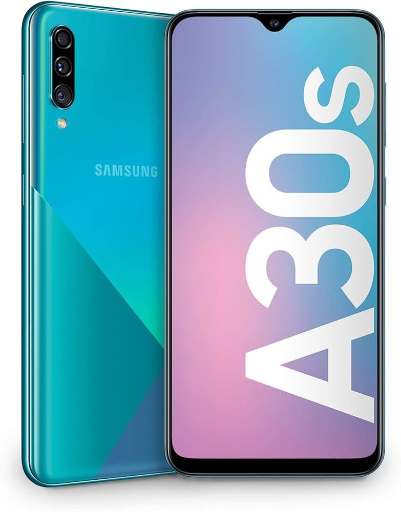 SAMSUNG GALAXY A30S 128GB ROM 4GB RAM DISPLAY 6.40 INCHES REAR CAMERA 25MP + 5MP + 8MP FRONT CAMERA 16MP  ANDROID 10 BATTERY CAPACITY 4000Mah BLUE