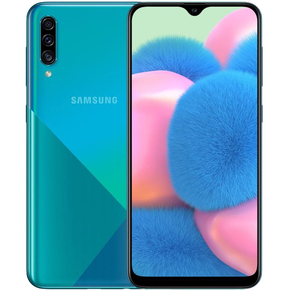 SAMSUNG GALAXY A30S 128GB ROM 4GB RAM DISPLAY 6.40 INCHES REAR CAMERA 25MP + 5MP + 8MP FRONT CAMERA 16MP  ANDROID 10 BATTERY CAPACITY 4000Mah BLUE