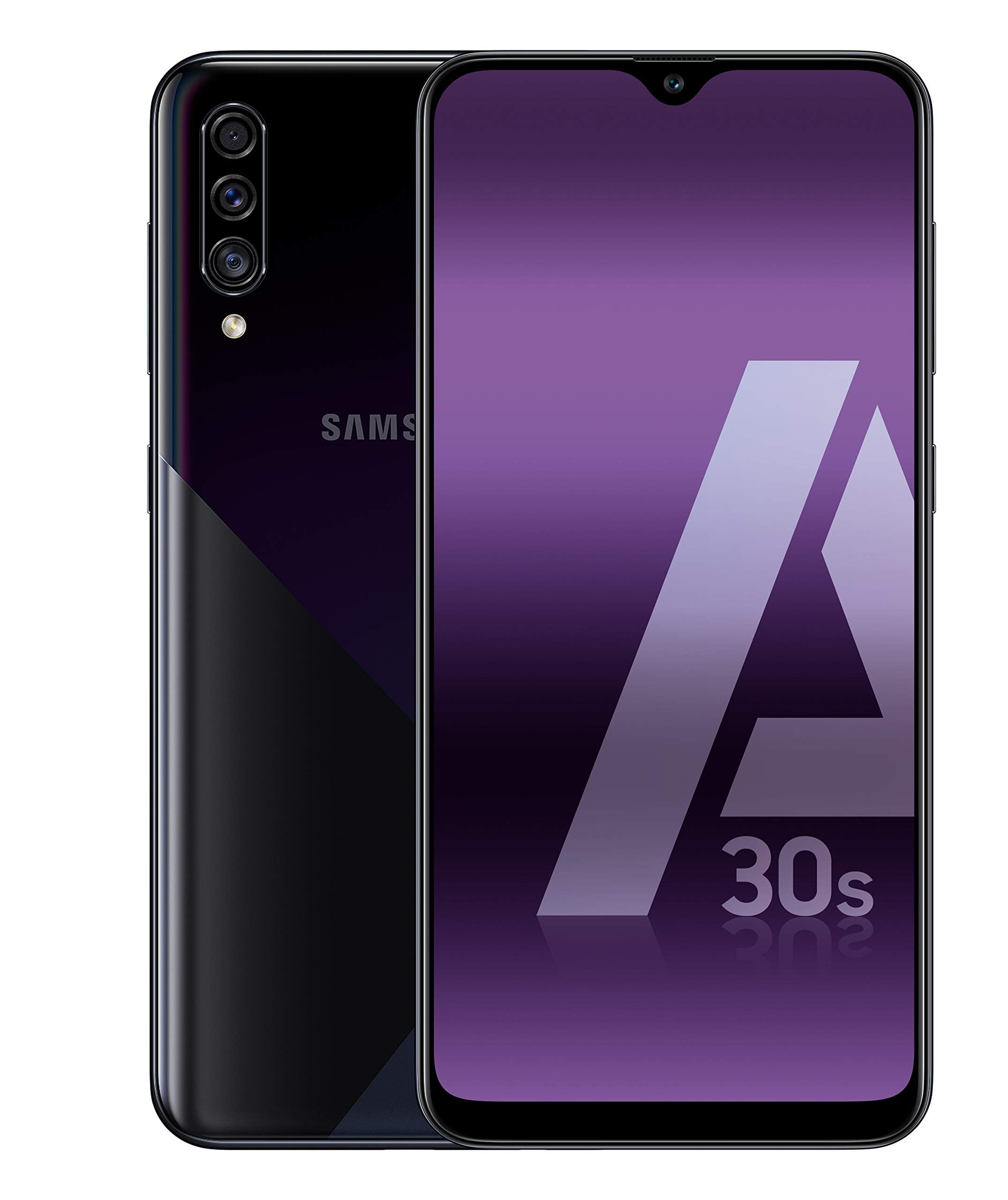 SAMSUNG GALAXY A30S 128GB ROM 4GB RAM DISPLAY 6.40 INCHES REAR CAMERA 25MP + 5MP + 8MP FRONT CAMERA 16MP  ANDROID 10 BATTERY CAPACITY 4000Mah BLUE