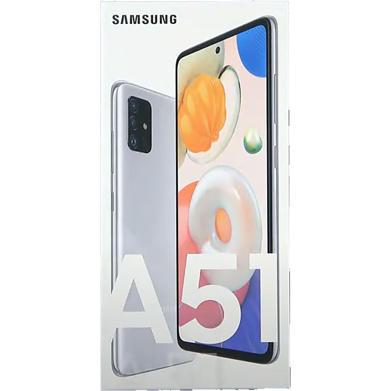 SAMSUNG GALAXY A51 128GB ROM 6GB RAM DISPLAY 6.5 INCHES REAR CAMERA 48MP + 12MP + 5MP + 5MP FRONT CAMERA  32MP BATTERY CAPACITY 4000Mah BLACK