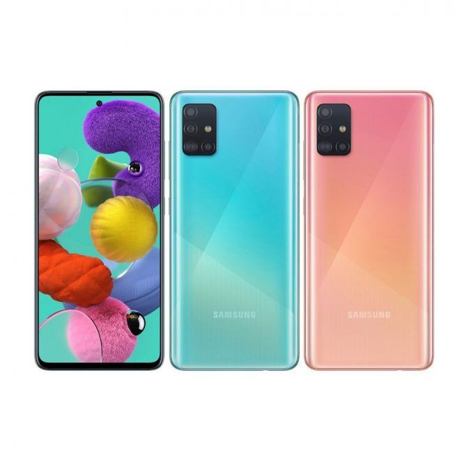 SAMSUNG GALAXY A51 128GB ROM 6GB RAM DISPLAY 6.5 INCHES REAR CAMERA 48MP + 12MP + 5MP + 5MP FRONT CAMERA  32MP BATTERY CAPACITY 4000Mah BLACK