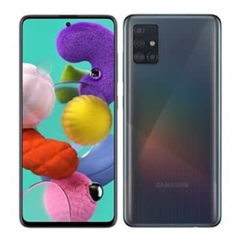 SAMSUNG GALAXY A51 128GB ROM 6GB RAM DISPLAY 6.5 INCHES REAR CAMERA 48MP + 12MP + 5MP + 5MP FRONT CAMERA  32MP BATTERY CAPACITY 4000Mah BLACK