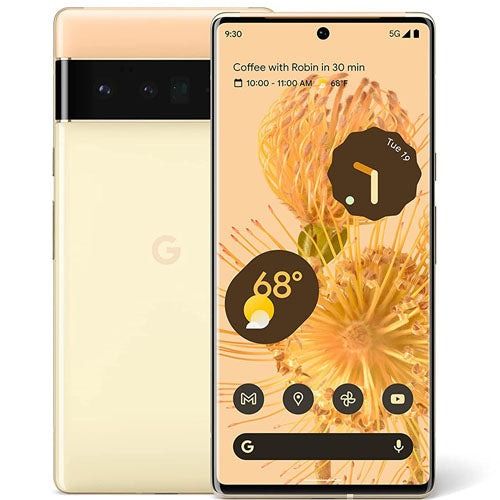 REFURBISHED GOOGLE PIXEL 6 PRO 128GB ROM 8GB RAM DISPLAY 6.7 INCHES REAR CAMERA 50MP + 12MP + 48MP FRONT CAMERA 11.1MP ANDROID 15 BATTERY CAPACITY 5003Mah BLACK NO FINGERPRINT AVAILABLE