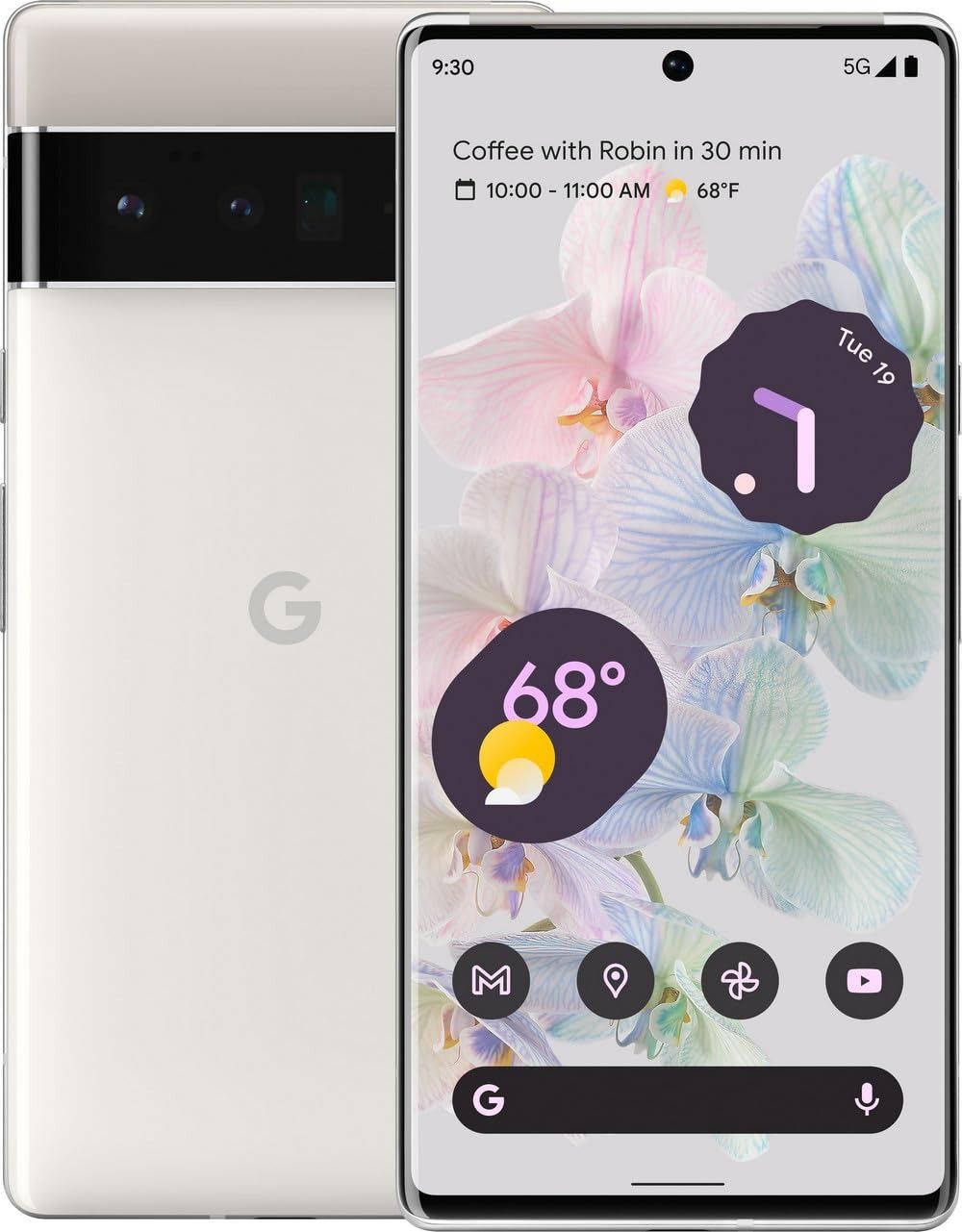 REFURBISHED GOOGLE PIXEL 6 PRO 128GB ROM 8GB RAM DISPLAY 6.7 INCHES REAR CAMERA 50MP + 12MP + 48MP FRONT CAMERA 11.1MP ANDROID 15 BATTERY CAPACITY 5003Mah BLACK NO FINGERPRINT AVAILABLE