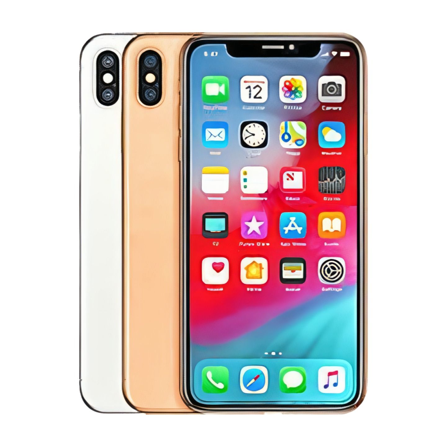 REFURBISHED IPHONE XS MAX 256GB WHITE DISPLAY SIZE 6.5 INCH DUAL REAR CAMERA 12MP + 12MP FRONT CAMERA 8 MP IOS 17 NO FACE ID WHITE