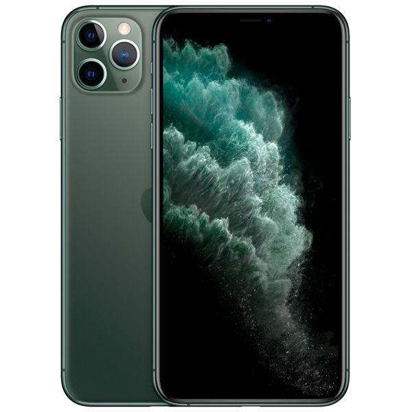 REFURBISHED IPHONE 11PROMAX 256GB ROM 4GB RAM DISPLAY 6.5 INCHES  REAR CAMERA 12MP + 12MP + 12MP FRONT CAMERA 12MP (DISPLAY MESSAGE)GREEN