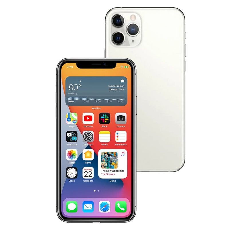 REFURBISHED IPHONE 11 PRO 256GB ROM DIPLAY 5.8 INCHES  REAR CAMERA 12MP + 12MP + 12MP FRONT CAMERA 12MP IOSS 26.3  BATTERY HEALTH ABOVE 97%