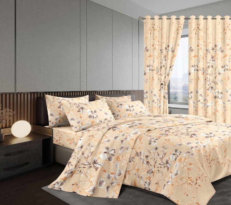 Warm Woolen Duvet With matching Curtains With  ▪️2 bedsheet( 1fitted & 1flat)    ▪️2 pillow cases.     ▪️2pcs Curtains Measuring, 2.5m height & 1.5m width. Size  6*7