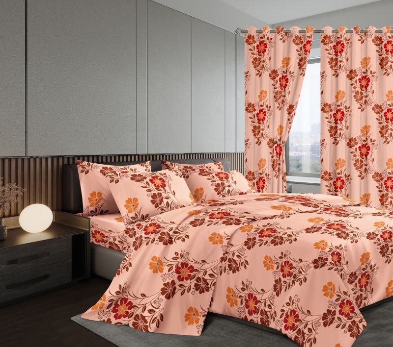 Warm Woolen Duvet With matching Curtains With  ▪️2 bedsheet( 1fitted & 1flat)    ▪️2 pillow cases.     ▪️2pcs Curtains Measuring, 2.5m height & 1.5m width. Size  6*7