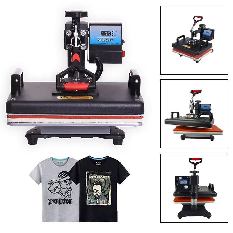 8 in 1 Digital Swing T-shirt Heat Transfer Machine Mug Tablet Phone case T-shirt Pattern Printing Sublimation Machine