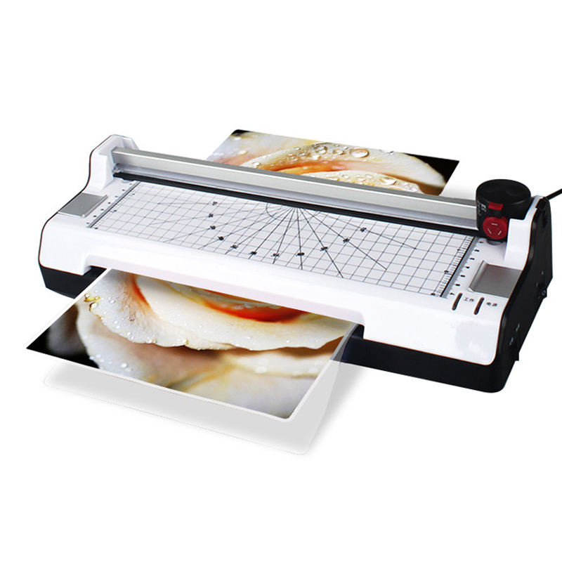 Office Using Automatic Thermal A3 Pouch Laminator with Paper Trimmer with Corner Round Cutter