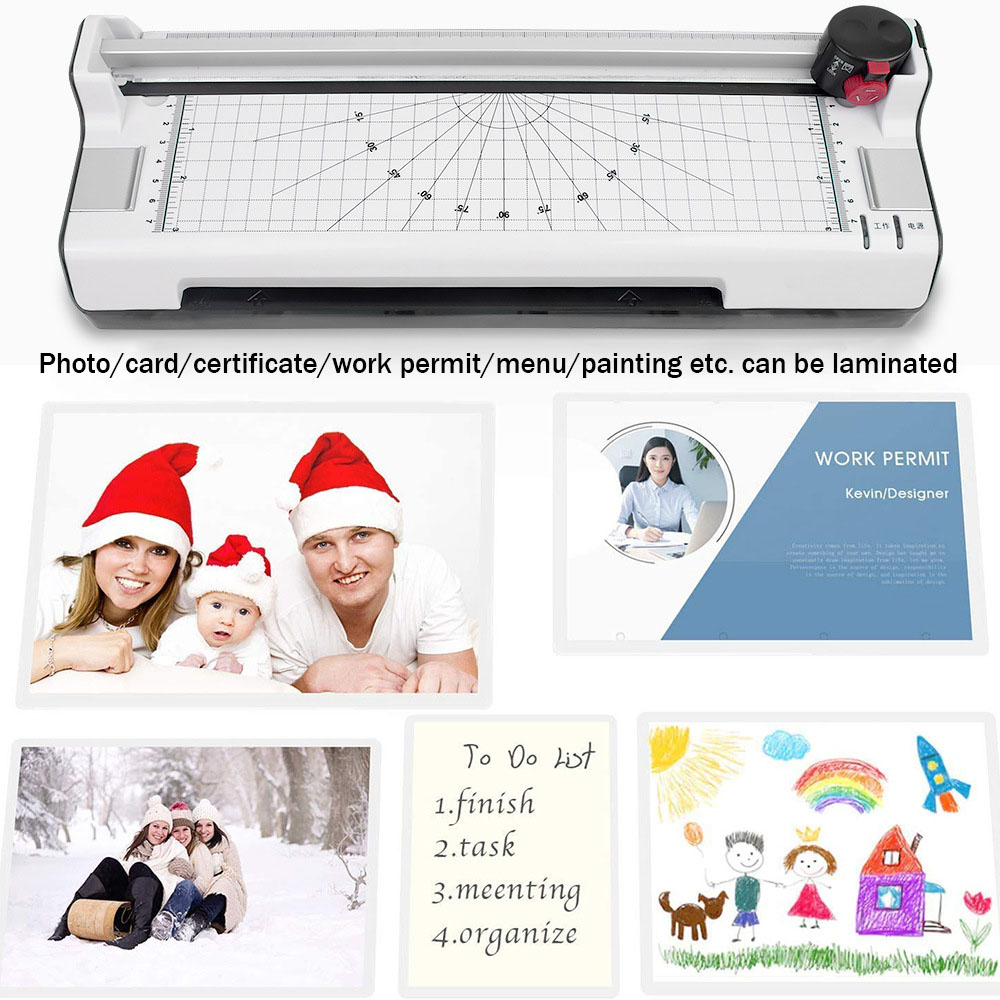 A4 Hot & Cold Modes School & Office Documents Laminating Pouch Laminate Laminator Machine for A5