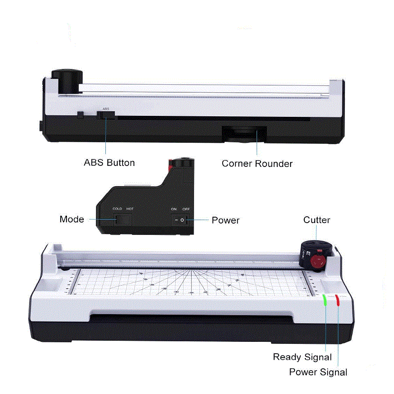 A4 Hot & Cold Modes School & Office Documents Laminating Pouch Laminate Laminator Machine for A5