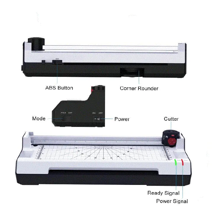 A4 Hot & Cold Modes School & Office Documents Laminating Pouch Laminate Laminator Machine for A5