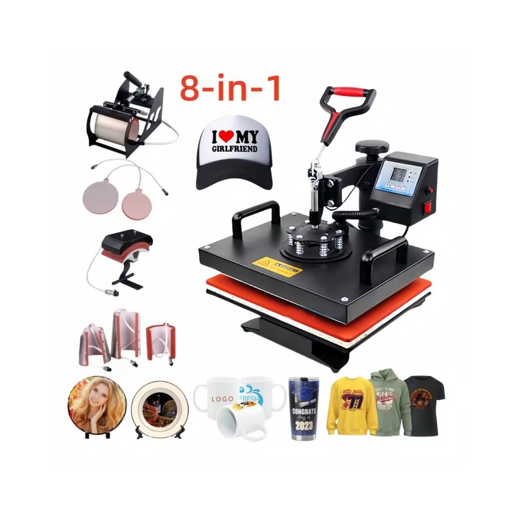 10 In 1 Combo Heat Printing Machines for T-shirt Mug Plate Hat Pen Phone Case Puzzles Shoes Bottles Hoodies Jersey
