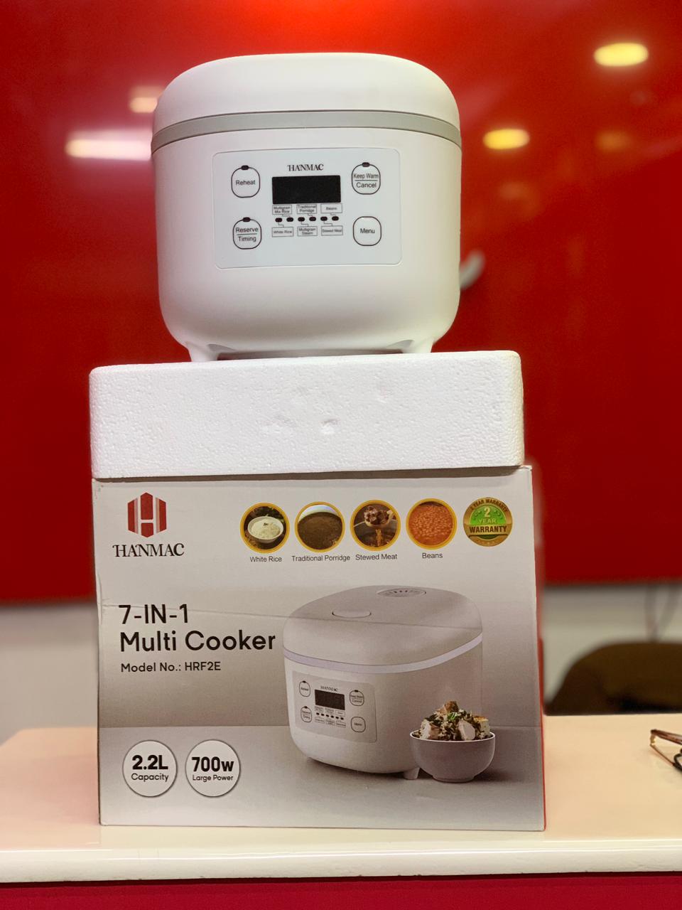 7 In 1 Hanmac Multi Cooker 2.2L - Double-layer heat insulated exterior, Rapid heat technology, Perfect for smaller families or singles.