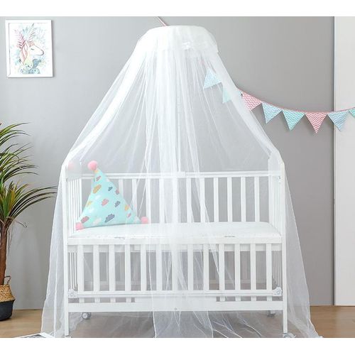 Baby Cot Mosquito Net | School Size Mosquito Net –Round  Breathable Protective Net (Blue, White, Cream), Keep your loved ones protected every night, order now for comfort and peace of mind!