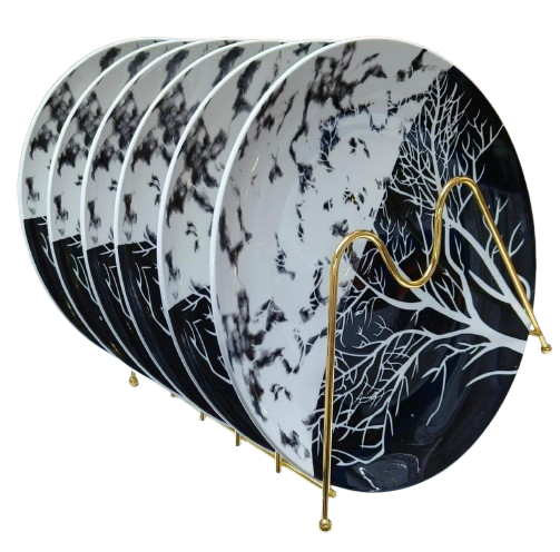 6-Piece Ceramic Tree Plates Set – Elegant Dining Plates for Everyday Use, Ideal for daily use or special occasion, Upgrade your dining experience instantly ,  Order now