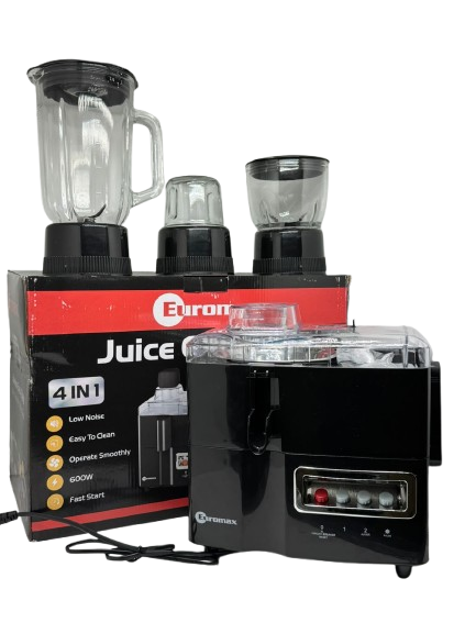JUICER| FOOD PROCESSOR, Euromax 4-in-1 Food Processor 600W – Multifunction Electric Chopper, Blender, Grinder & Mixer, brings efficiency, convenience, and precision to your cooking.