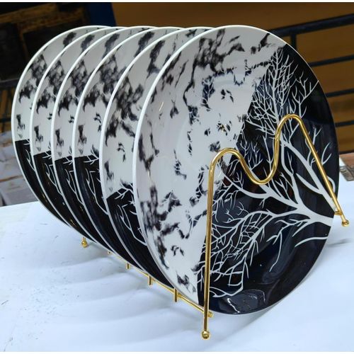 DOUBLE DEAL OFFER !! 6PCS Ceramic Tree Mugs + 6PCS Ceramic Tree Plates – Elegant Matching Drink & Dining Set, Order today and enjoy a complete, elegant dining and drinkware set !