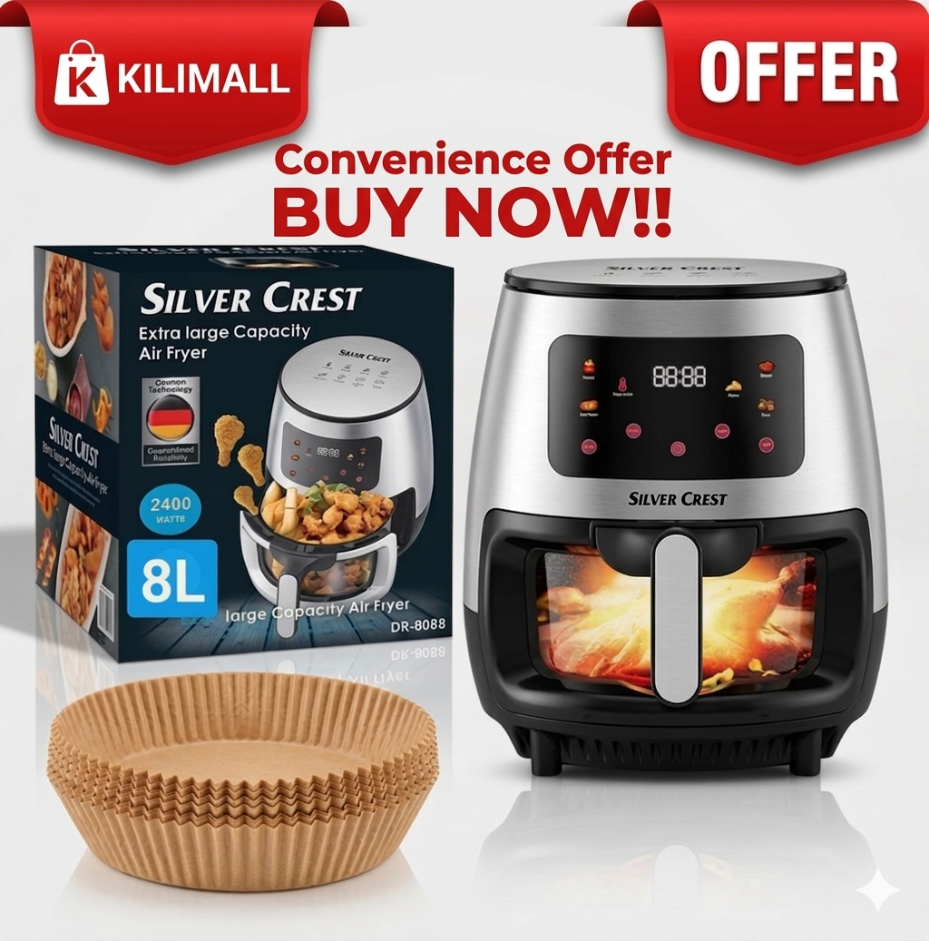 {LIMITED TIME OFFER } BUY NOW!! Silvercrest 8L Glass Air Fryer + FREE 50PCS Air Fryer Liners – Healthy Oil-Free Cooking, Order now and enjoy this limited-time kitchen deal!