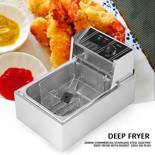 NEW INN🦋Electromate Stainless Steel Deep Fryer Machine6litre For Chips/chicken🎀Adjustable temperature control (60°C up to 200°C)
Simple and easy to use
LED light power indicator & hot indicator
Inpu