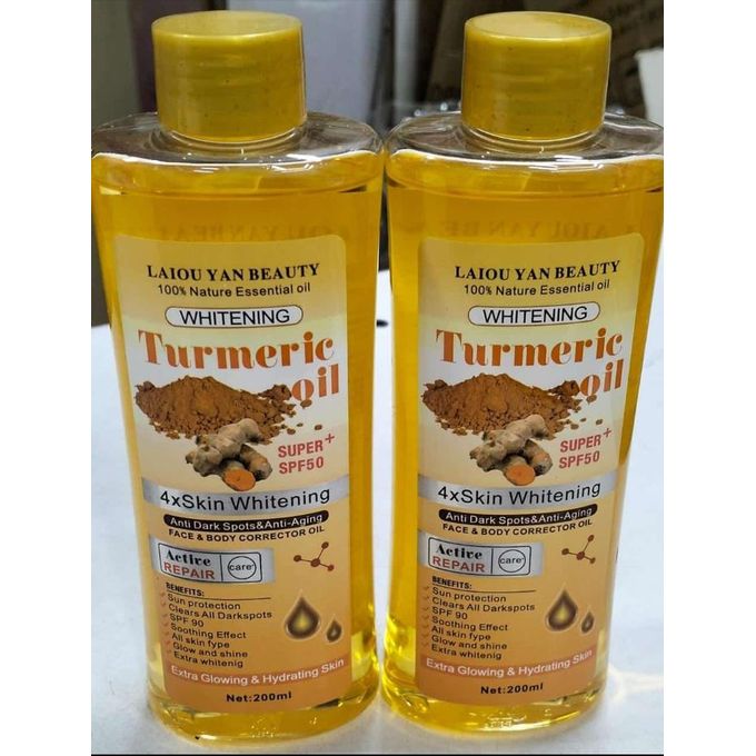 Laiou Yan Beauty Tumeric Face & Body Oil Prevent skin Aging, Removes Dark Spots. Prevent skin Aging, Removes Dark Spots, Glows the skin, Smooths & Moisturizes 
Laiou Yan Beauty Turmeric oil corrector