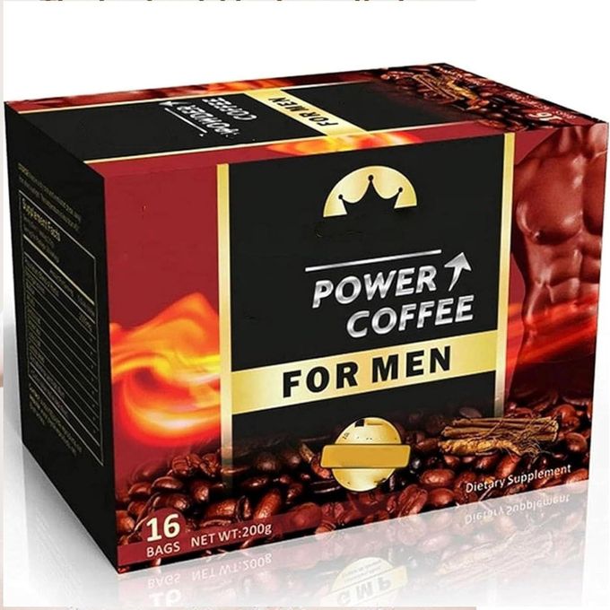 King Coffee XPOWER COFFEE FOR MEN GIVES ENERGY INSTANT EASY ABSORPTION 16 SATCHETS. Boosts blood flow into the penis and promotes stronger erection. Improves sexual performance and nourishes the prost