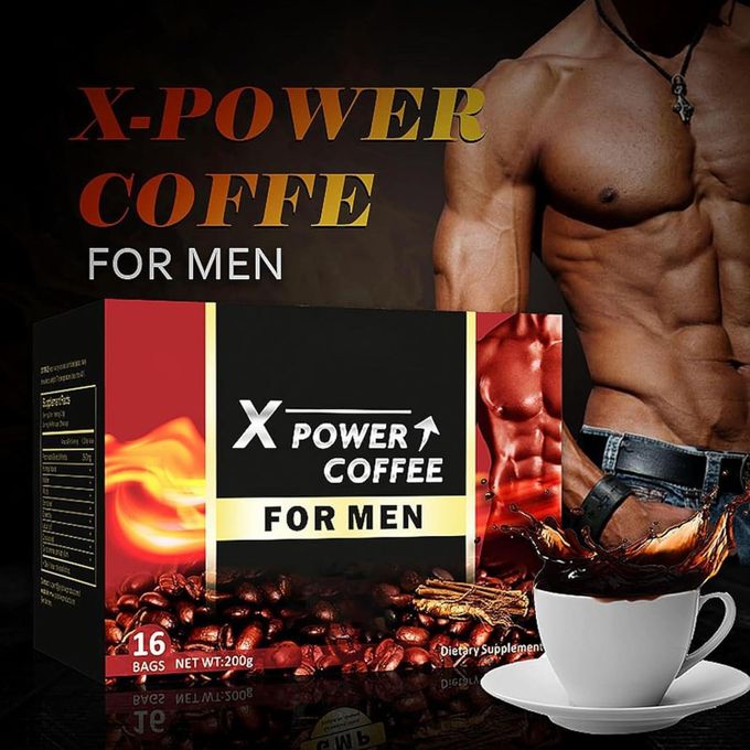 King Coffee XPOWER COFFEE FOR MEN GIVES ENERGY INSTANT EASY ABSORPTION 16 SATCHETS. Boosts blood flow into the penis and promotes stronger erection. Improves sexual performance and nourishes the prost