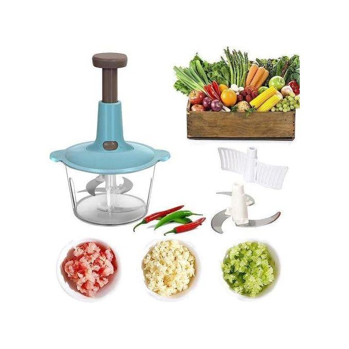 Hot Selling 1.5L Food Processor Chopper, Manual Food Processor, Sharp Blades Chopper, Mixer Cutter For Onion, Salad, Tomato, Garlic, Large Vegetable & All In One Solution For Fruits,nuts,herbs. Portab