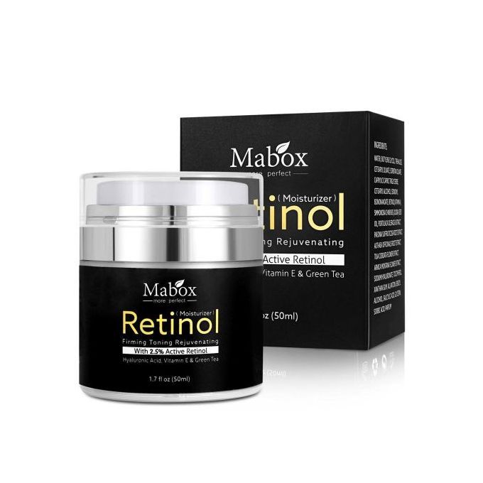 Mabox Anti-aging Retinol Cream Anti-wrinkle Mabox Retinol Cream. Anti-wrinkle fine lines with Vitamin A.Anti-aging, Acne, Flaking & peeling vitamin E. Collagen Skin even toning Skin firming rising to