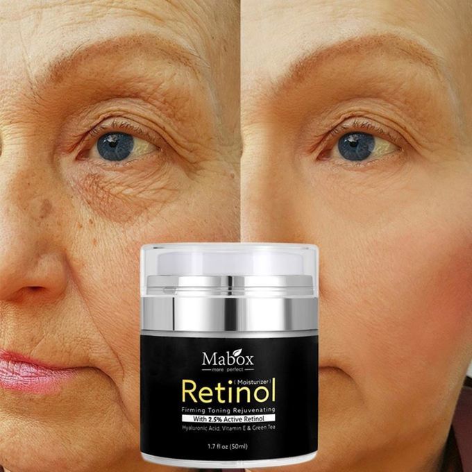 Mabox Anti-aging Retinol Cream Anti-wrinkle Mabox Retinol Cream. Anti-wrinkle fine lines with Vitamin A.Anti-aging, Acne, Flaking & peeling vitamin E. Collagen Skin even toning Skin firming rising to