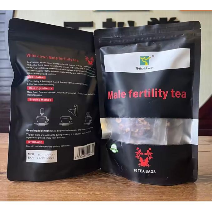 Wins Town Male Fertility Tea. Improve Man Energy Function Enhancement Tea for Male Fertility Pick the teabag into the cup, brew it with boiling water for 3-5 minutes then drink, every teabag can be re