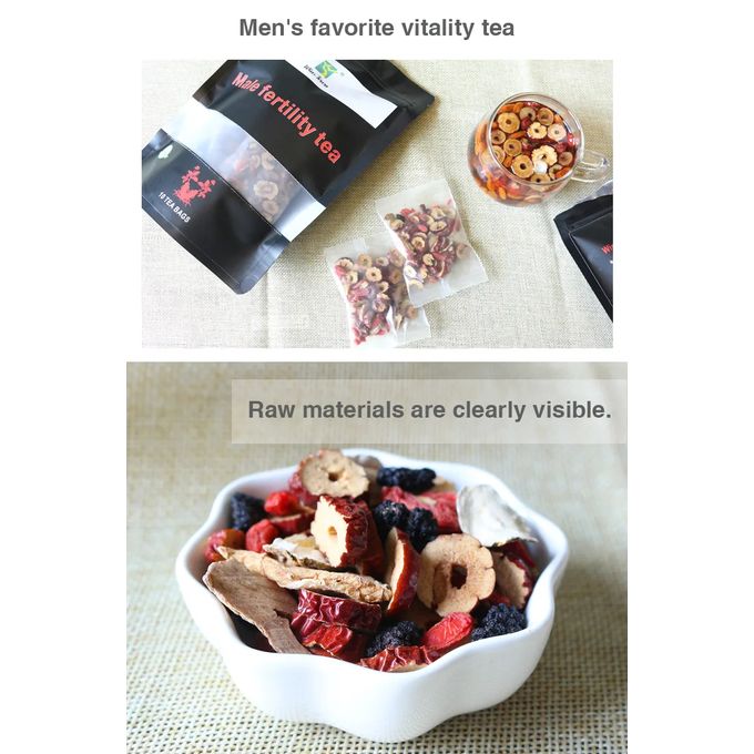 Wins Town Male Fertility Tea. Improve Man Energy Function Enhancement Tea for Male Fertility Pick the teabag into the cup, brew it with boiling water for 3-5 minutes then drink, every teabag can be re