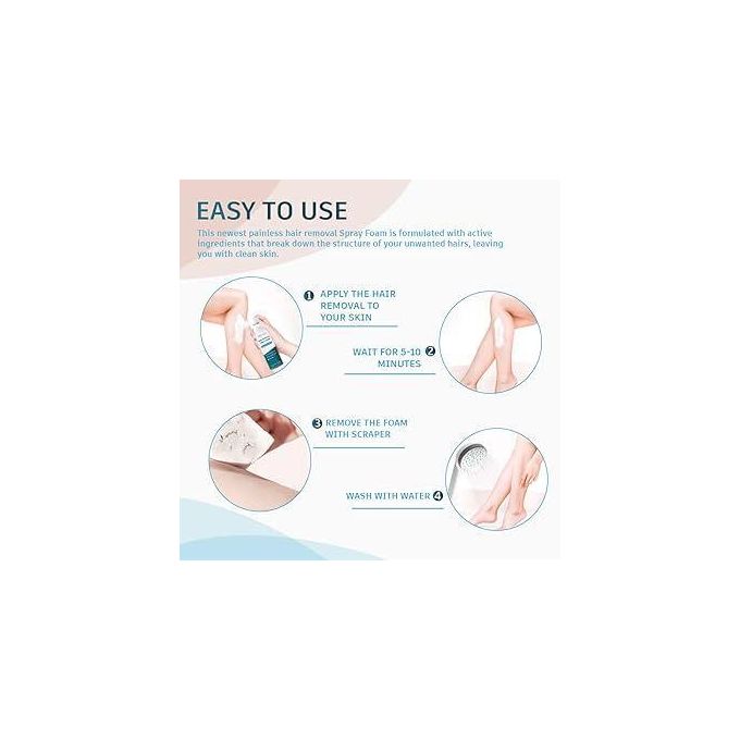 Disaar Hair Removal Spray Foam Painless, Smooth & Effective for Legs, Hands, Bikini, and Armpits. Say goodbye to razors and hello to effortless smoothness with Disaar Hair Removal Spray Foam. Speciall