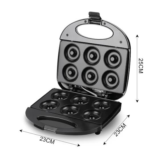 SHOP WHILE STOCK LASTS🌽😁Mini Donut Maker Machine 6 Holes Electric Doughnut Maker 750W with Non-stick Surface Double-Sided Heating Commercial Donut Machine for Breakfast Scks Desserts