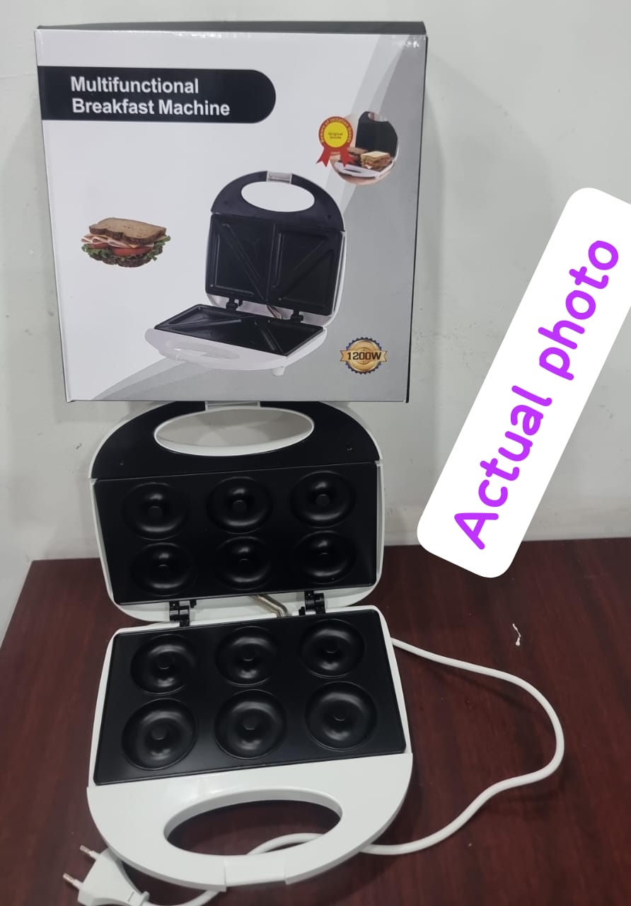 SHOP WHILE STOCK LASTS🌽😁Mini Donut Maker Machine 6 Holes Electric Doughnut Maker 750W with Non-stick Surface Double-Sided Heating Commercial Donut Machine for Breakfast Scks Desserts