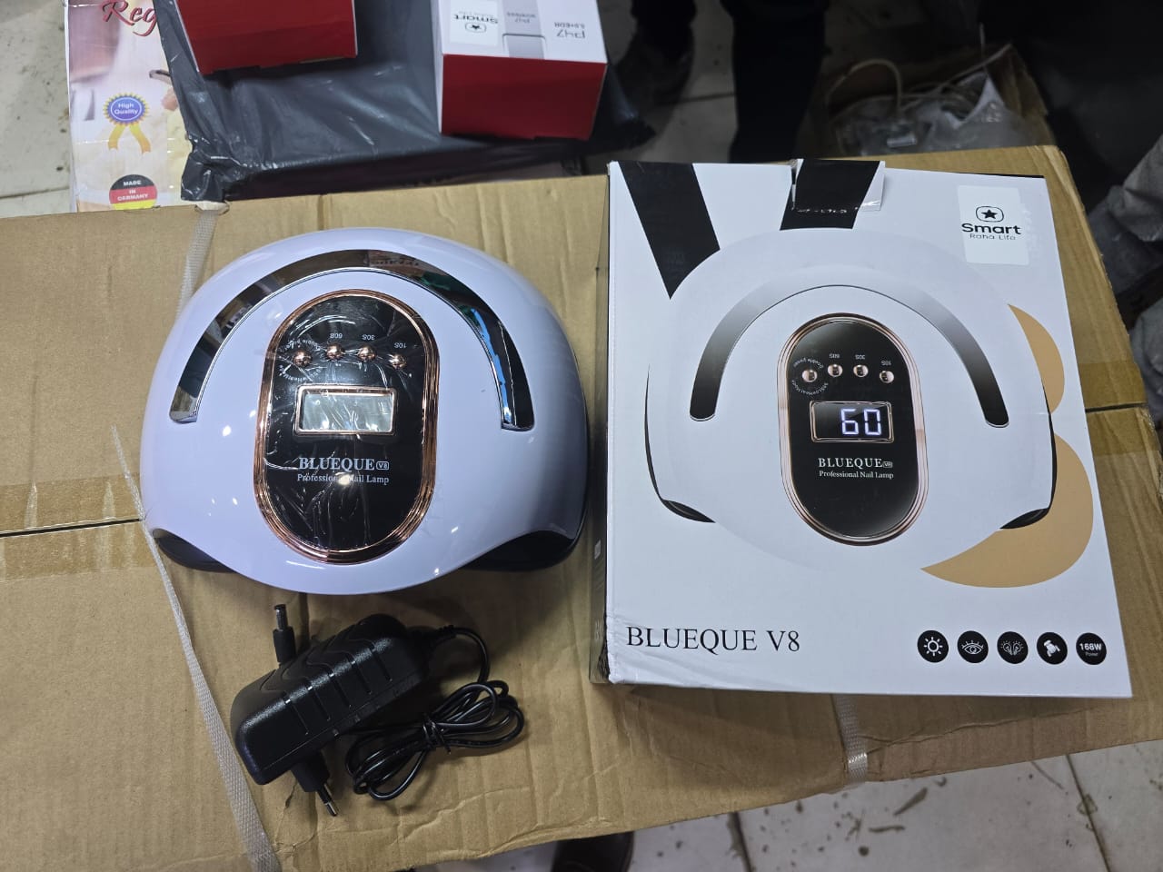 🎇BLUEQUE - 168W - nail gel machine lamp dryer UV LED light🦋Smart Sensor and Temperature Protection: Due to the smart infrared sensor, the nail lamp could be automatic sensing, hands in light on, han